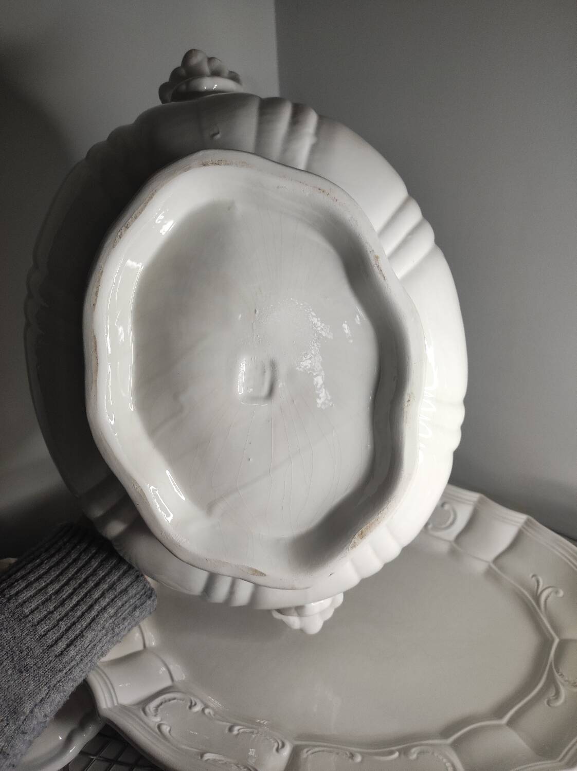 White porcelain soup tureen