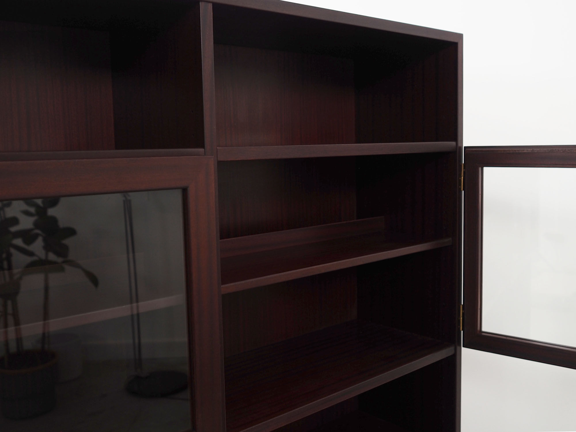 Mahogany bookcase, Danish design, 60's, production: Omann Jun