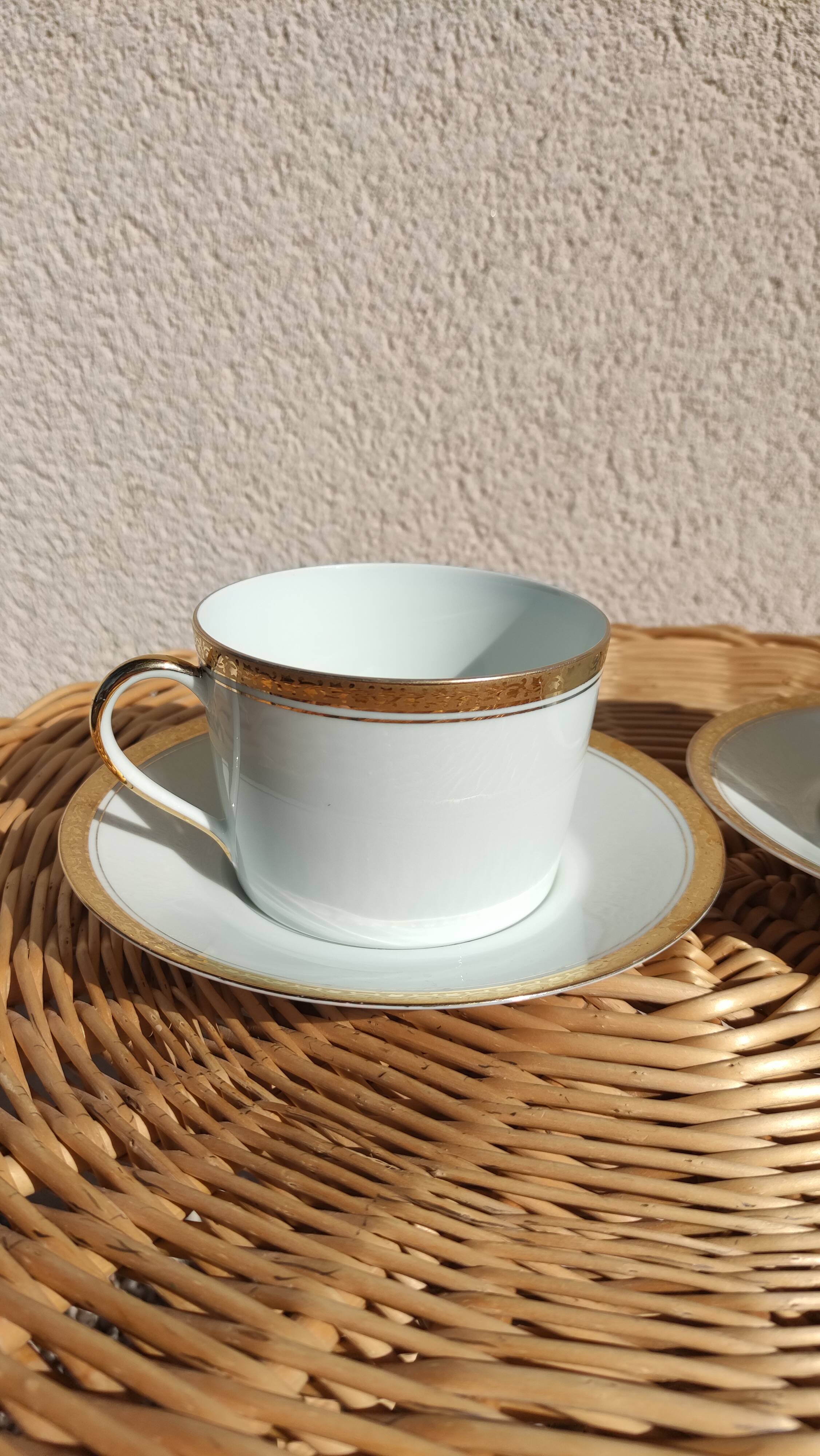 Duo of porcelain tea cups