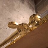 MIROIR  EN LAITON VINTAGE 70'S