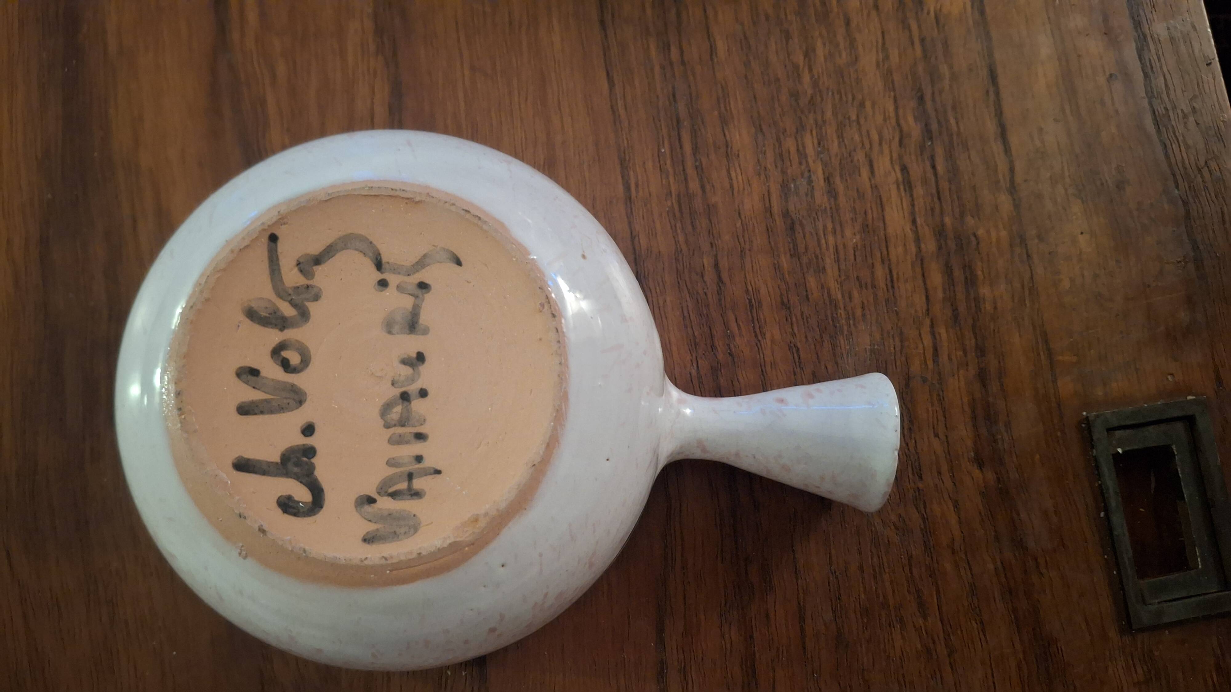 Set of 5 frying pans signed by Charles Voltz. Vallauris.