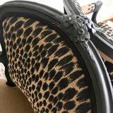 Restored Louis XV-style leopard convertible chairs