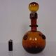 Italian amber glass decanter with stopper, 1960s