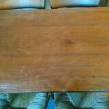 Spindle leg table, fir and beech