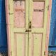 Old polychrome Burmese teak window with interior mirror.