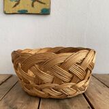 Woven straw basket