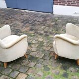Organic year 50 glossy beige club Chair