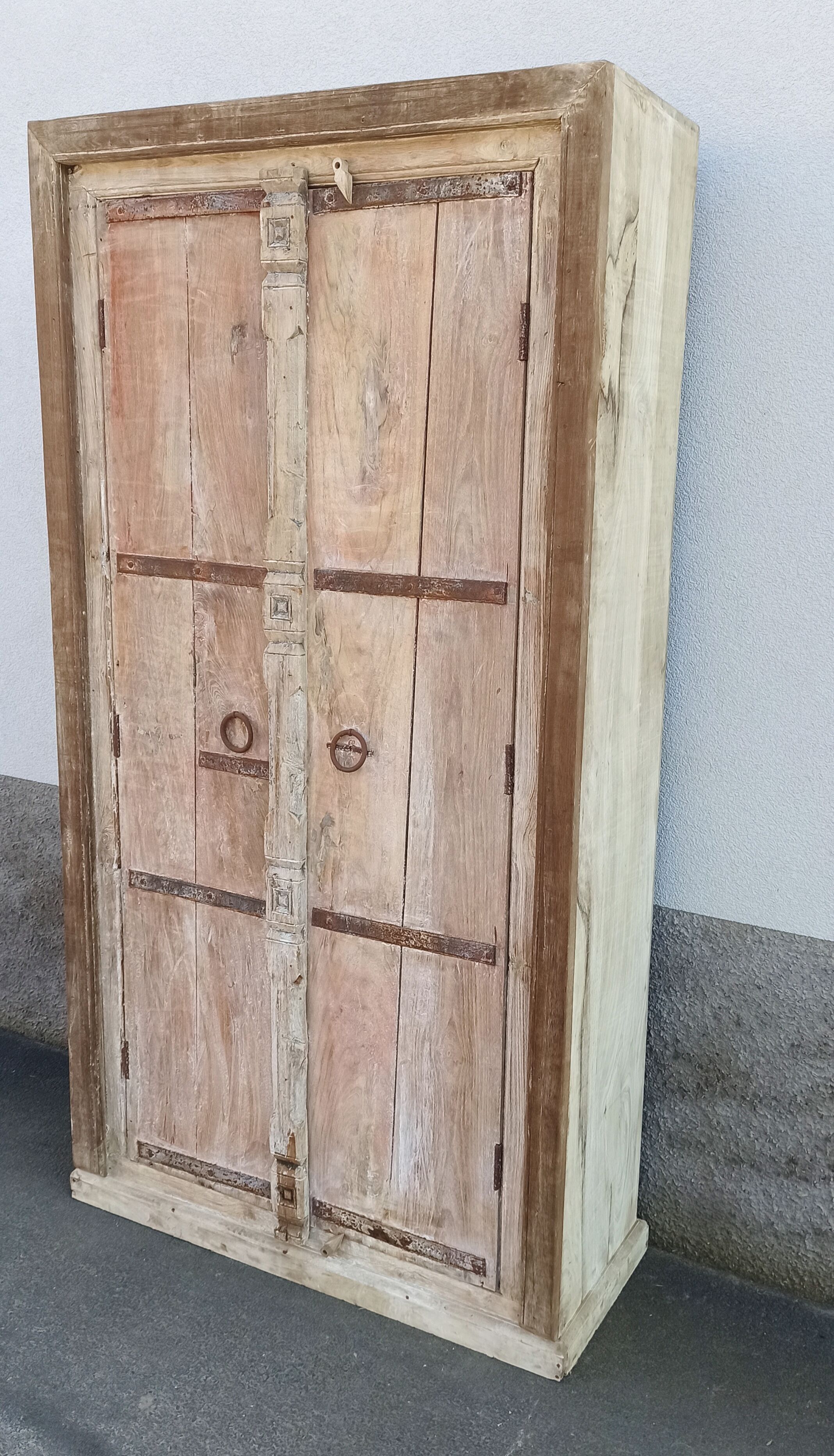 Wooden wardrobe with antique doors