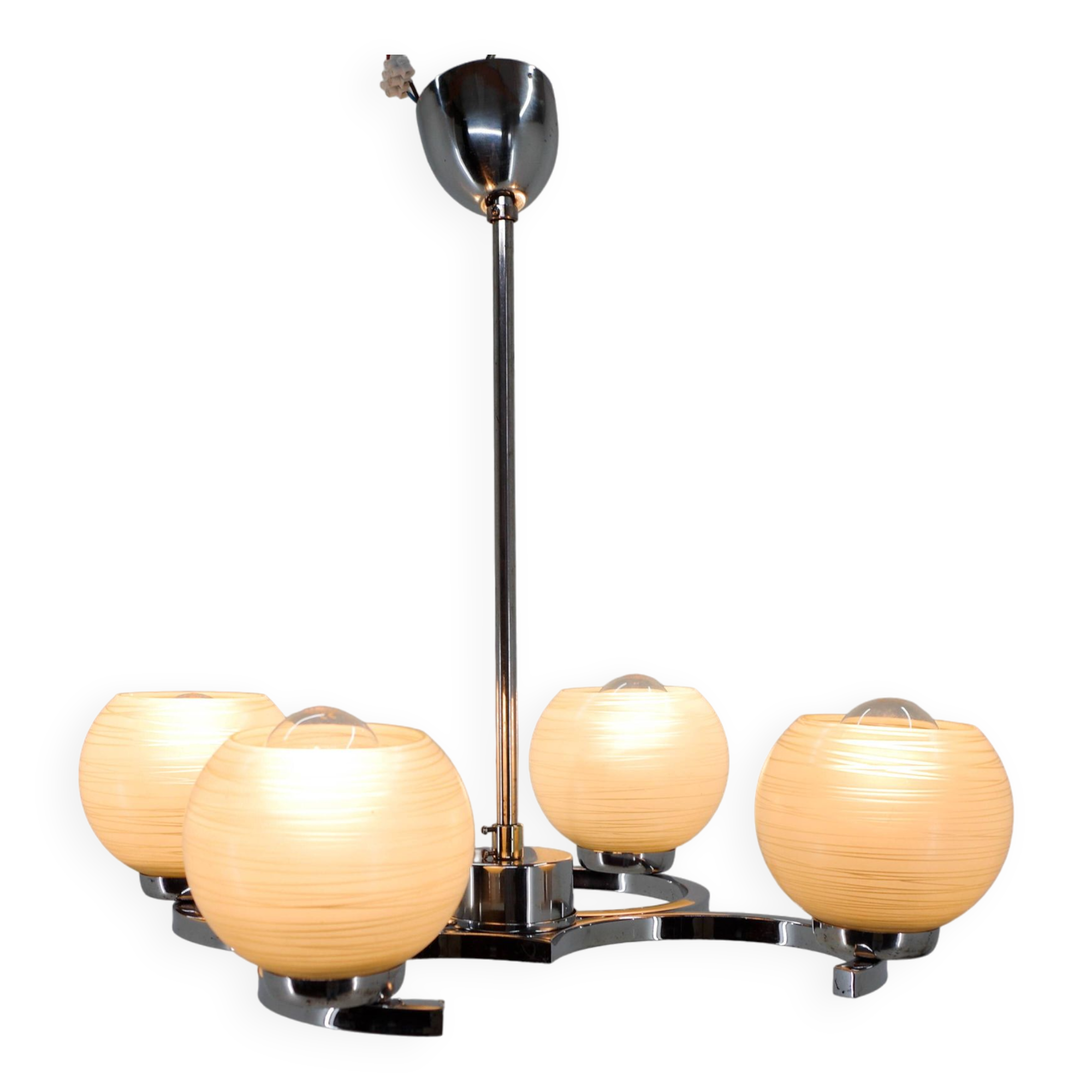 Mid-Century Chandelier by Napako, 1950s, Restored