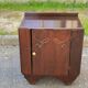 Art Deco bedside table in glossy dark oak