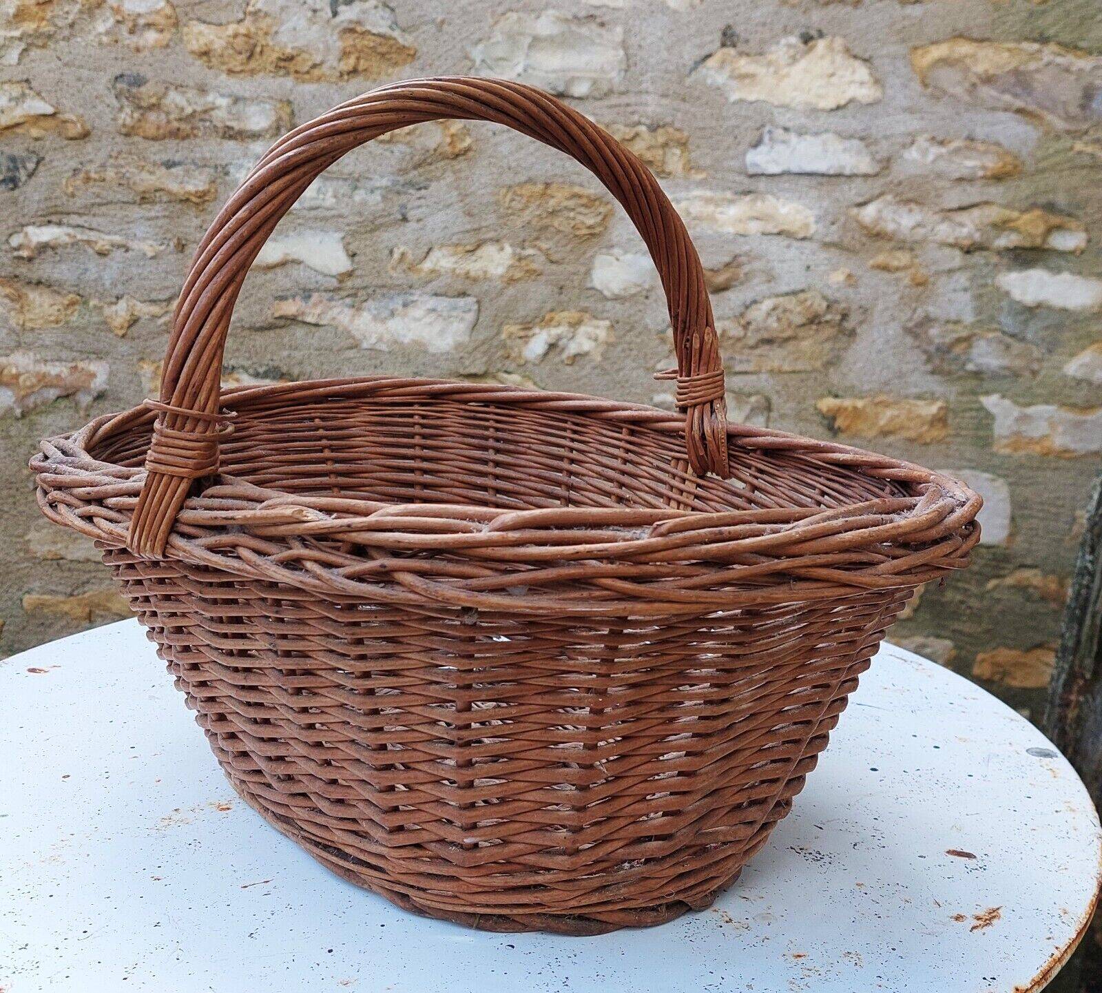 Vintage wicker basket 42 cm