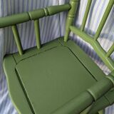 Green children's chair in turned wood