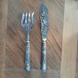 Couverts de service à poissons en argent massif 950°/°°