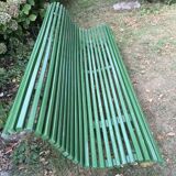 Garden bench in oak and foot in cast iron