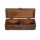 Box box old cashbox commercant wood old teck patine brown india