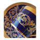 6 litron cups and saucers - oven blue and gold - Limoges porcelain