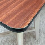 Wooden stool and formica