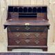English donkey desk in Georgian style dating from the 19th century in mahogany and oak