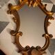 Baroque style mirror gilded wood glass vintage decoration