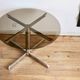 Glass and steel table attributed to Florence Knoll, Roche Bobois edition, 1970s.