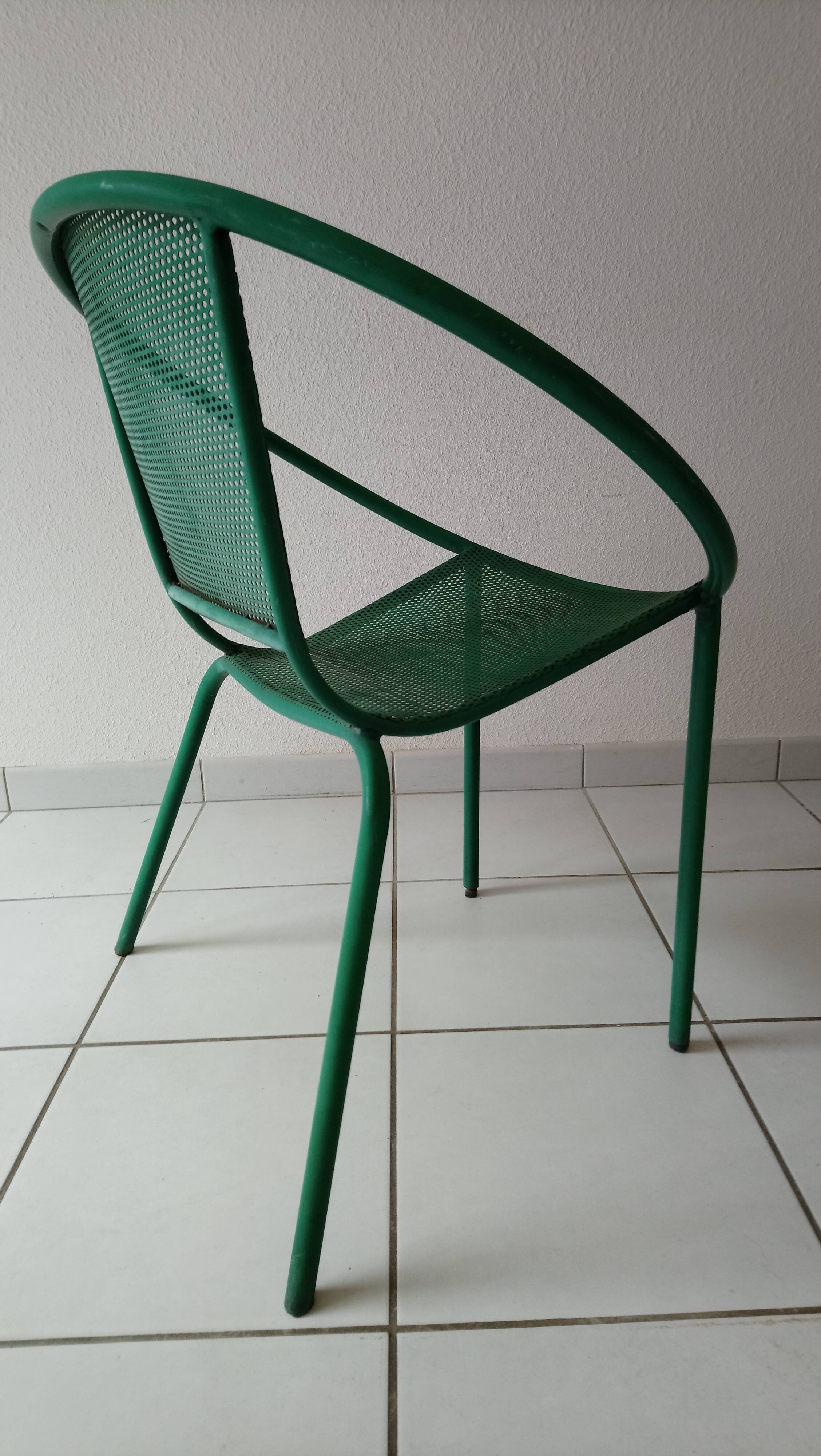Pair of chairs half moon garden 80s Italian design