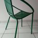 Pair of chairs half moon garden 80s Italian design