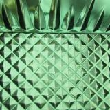 Golden vintage aperitif tray with green ramekins Arcoroc-France