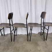 Vintage Industrial School Chairs - STOL Kamnik - 70s Yugoslavia - Set of 6