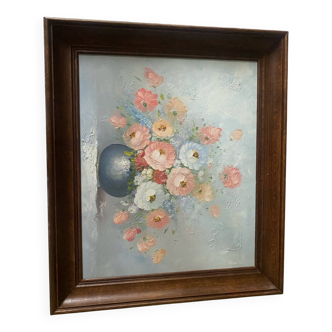 Canvas on original frame