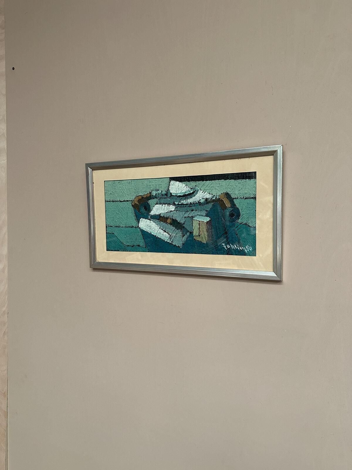 Original Swedish Oil On Panel – “Behind The Glass” By Gunnar Fohlin – Signed – Vintage & Framed – 53 × 30 Cm (20.9" × 11.8")