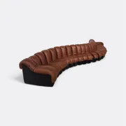 De Sede Ds600 Snake in cognac leather, 20 elements (in NEW CONDITION)!