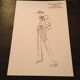 Black and white press fashion illustration Christian dior - 1978