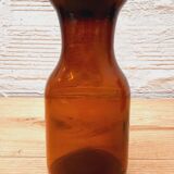 Duo amber glass jars