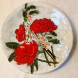 Set of 2 glazed ceramic dessert plates signed ZINGARO - Italy 1960s