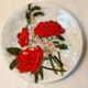Set of 2 glazed ceramic dessert plates signed ZINGARO - Italy 1960s