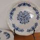 Set of 8 old dessert plates in French earthenware Moulin des Loups from the 50s