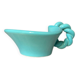 Turquoise twisted ceramic trinket tray