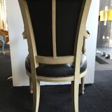 Fauteuil noir restauré