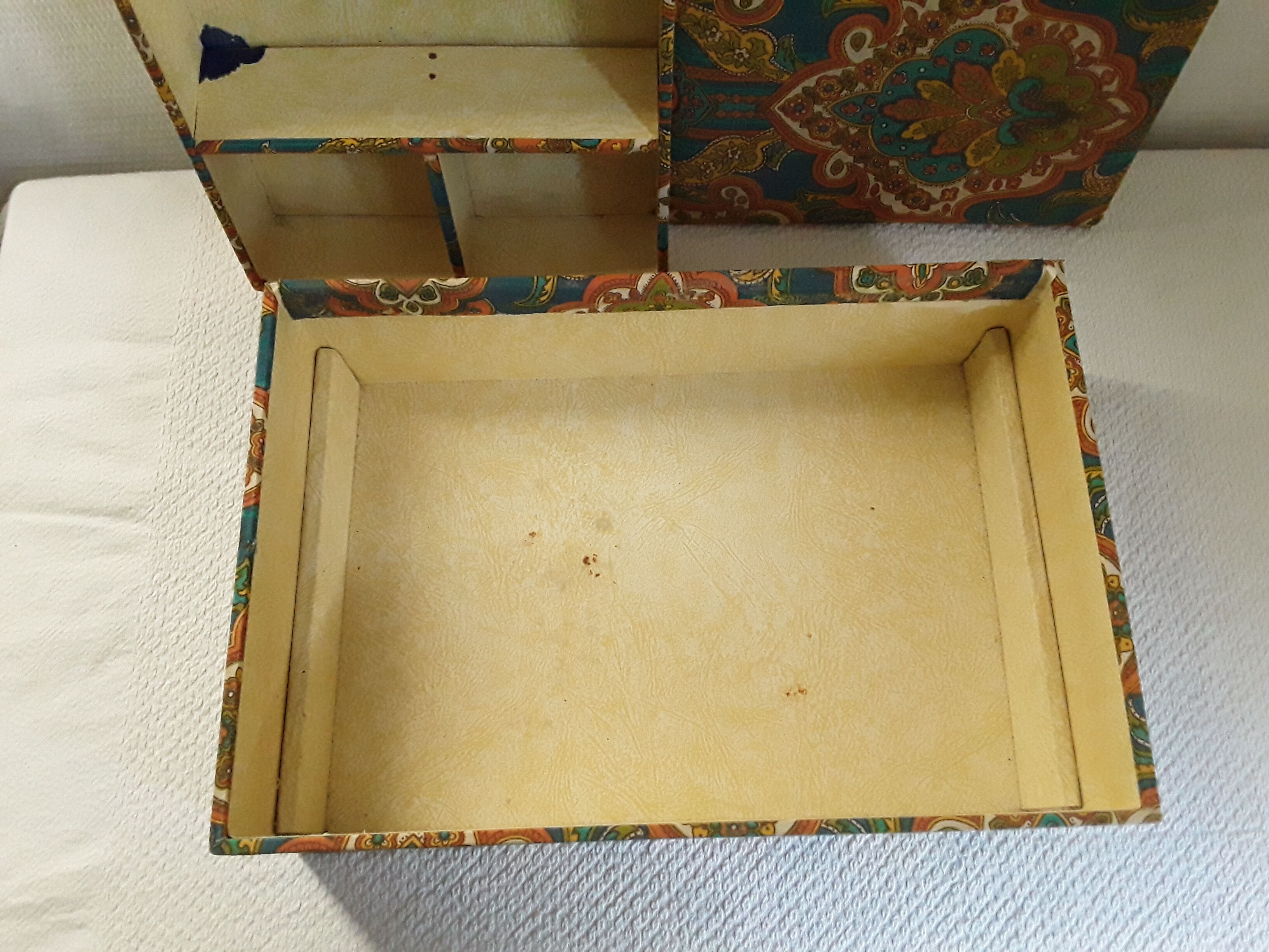 Antique sewing or jewelry box