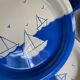 Blue enamelled sheet plates