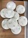 Lot de 9 assiettes florales en faïence de gien