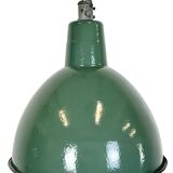 Industrial Green Enamel Factory Pendant Lamp, 1960s