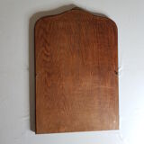 Mirror carved wooden frame and bevelled ice shell decoration 72 cm x 49 cm