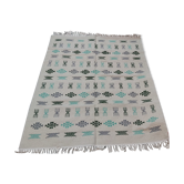 Traditional handmade white carpet 190x145cm