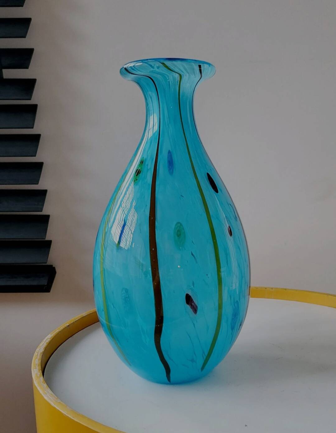 Vaas Meerkleurige en verre, style rétro, jaren 1980, Murano, italie