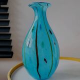 Vaas Meerkleurige en verre, style rétro, jaren 1980, Murano, italie