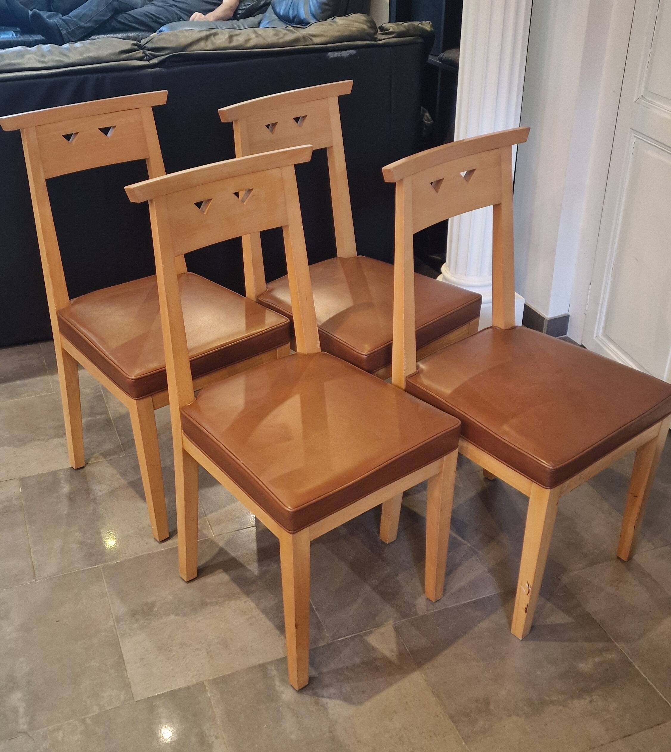 Christian Duc Set of 4 African Queen Chairs