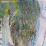 Pastel - Christine Delessert - 72 x 53 cm - blue undergrowth