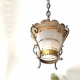 Antique Gothic ceiling lamp bronze  1920