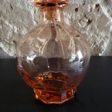 Service complet à liqueur en verre rose